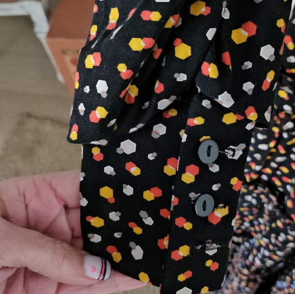 The ALLEY MAXI DRESS Black w/orange/white/yellow Design XS - Picture 12 of 12